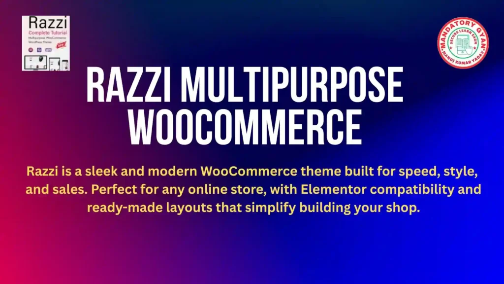 Razzi Multipurpose WooCommerce